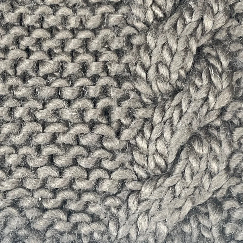 The North Face Womens Knit Pom Pom Beanie Hat One Size Gray MINNA Snow Cabincore
